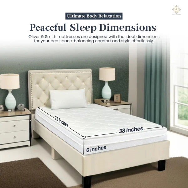 6 Inch Hybrid Mattress with High Density Cold Foam & Bonnell Coil Springs