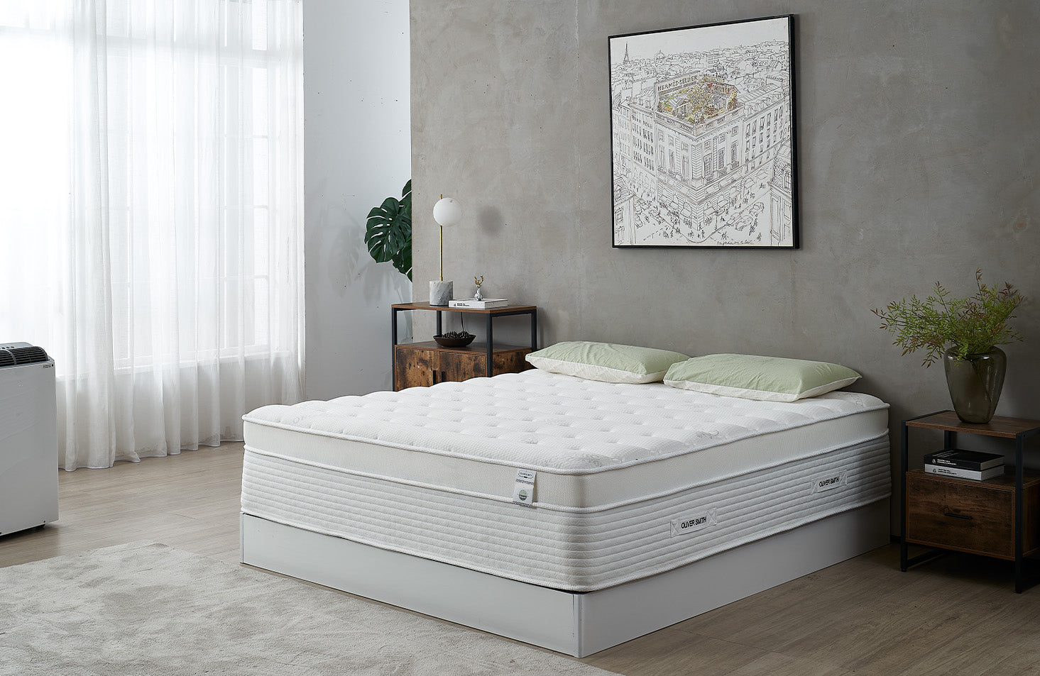 THE DELUXE - 16" - Cool Memory Foam Spring Hybrid Mattress With Breathable Cover