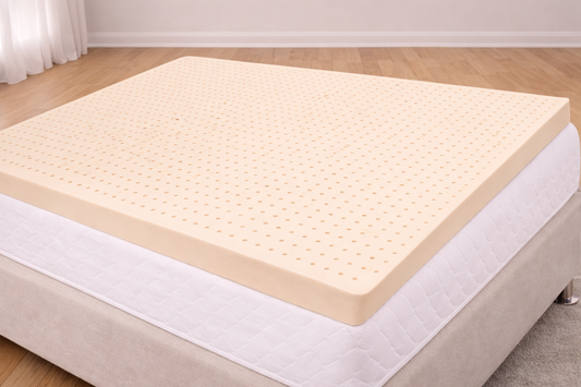 Oliver & Smith Premium 1-inch GOLS Certified Natural Latex Mattress Topper, Medium firm and Breathable Bed Topper for Pressure Relief