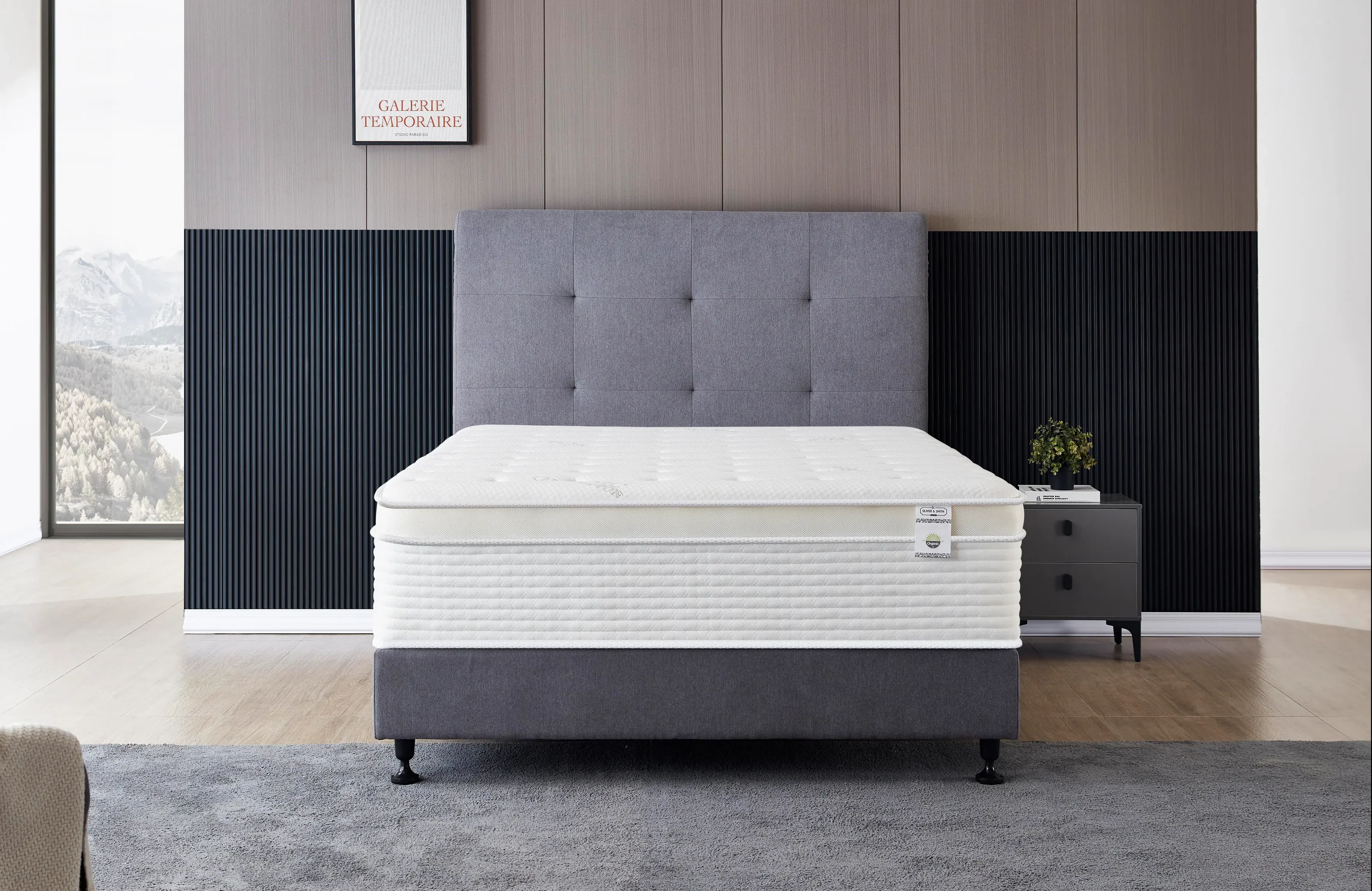 THE SUPER LUX - 14" - "THE COMFORT" Medium Plush - Cool Memory Foam & Spring Hybrid Mattress with Breathable Cover