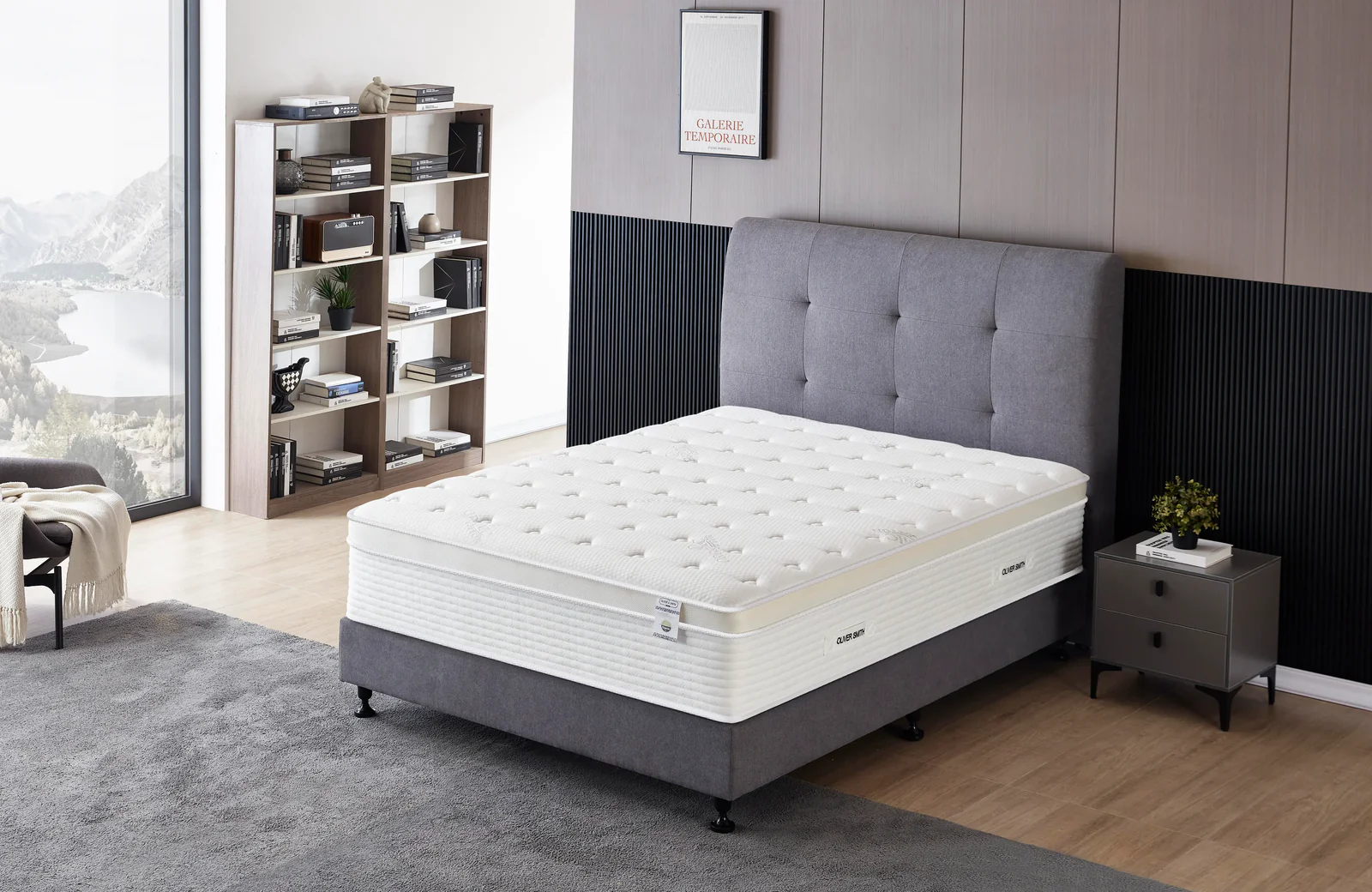 THE SUPER LUX - 14" - "THE COMFORT" Medium Plush - Cool Memory Foam & Spring Hybrid Mattress with Breathable Cover