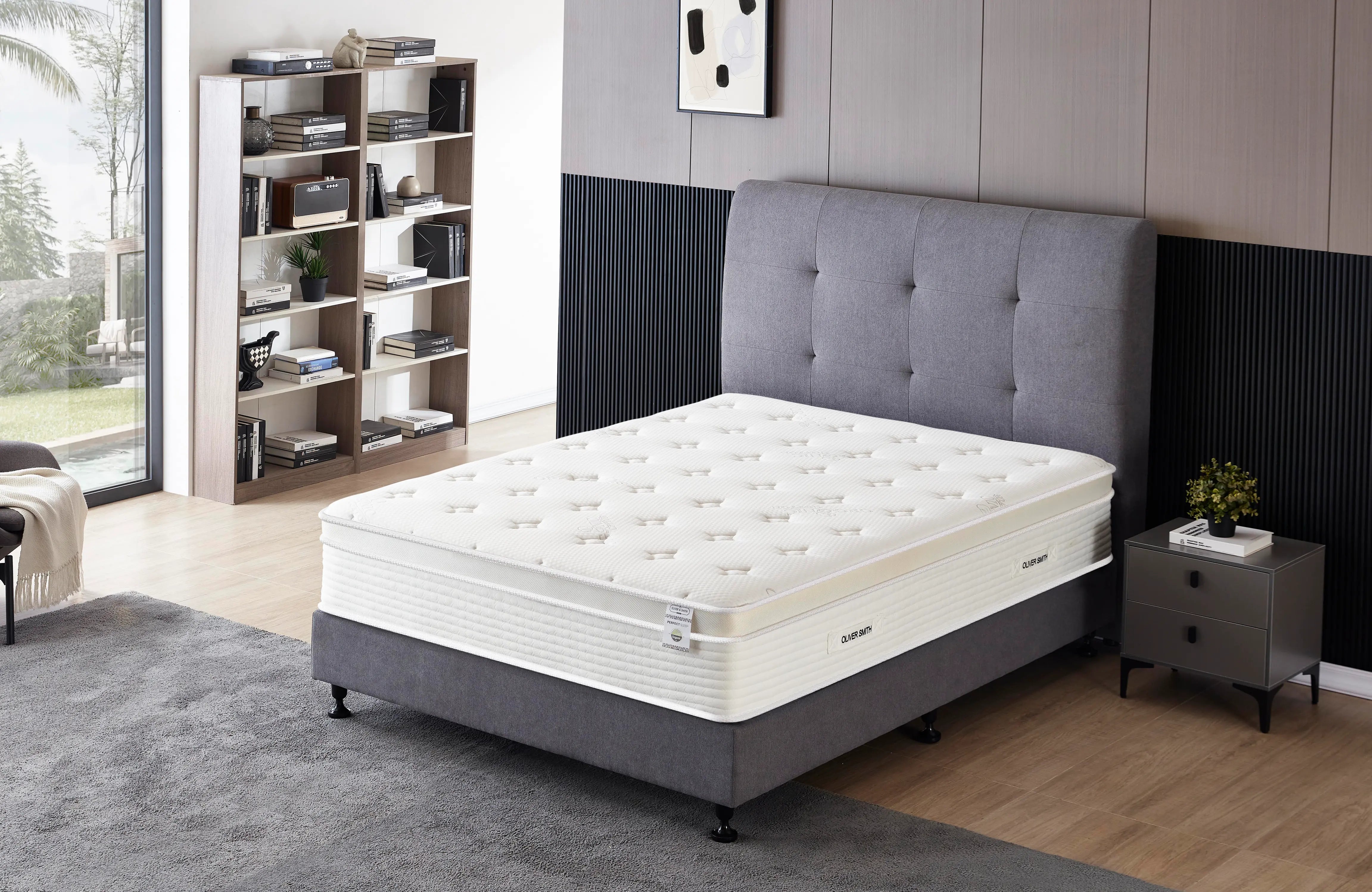 THE LUX - 12" - MEDIUM - Cool Memory Foam Pocket Spring Mattress - Organic Cotton Mattress