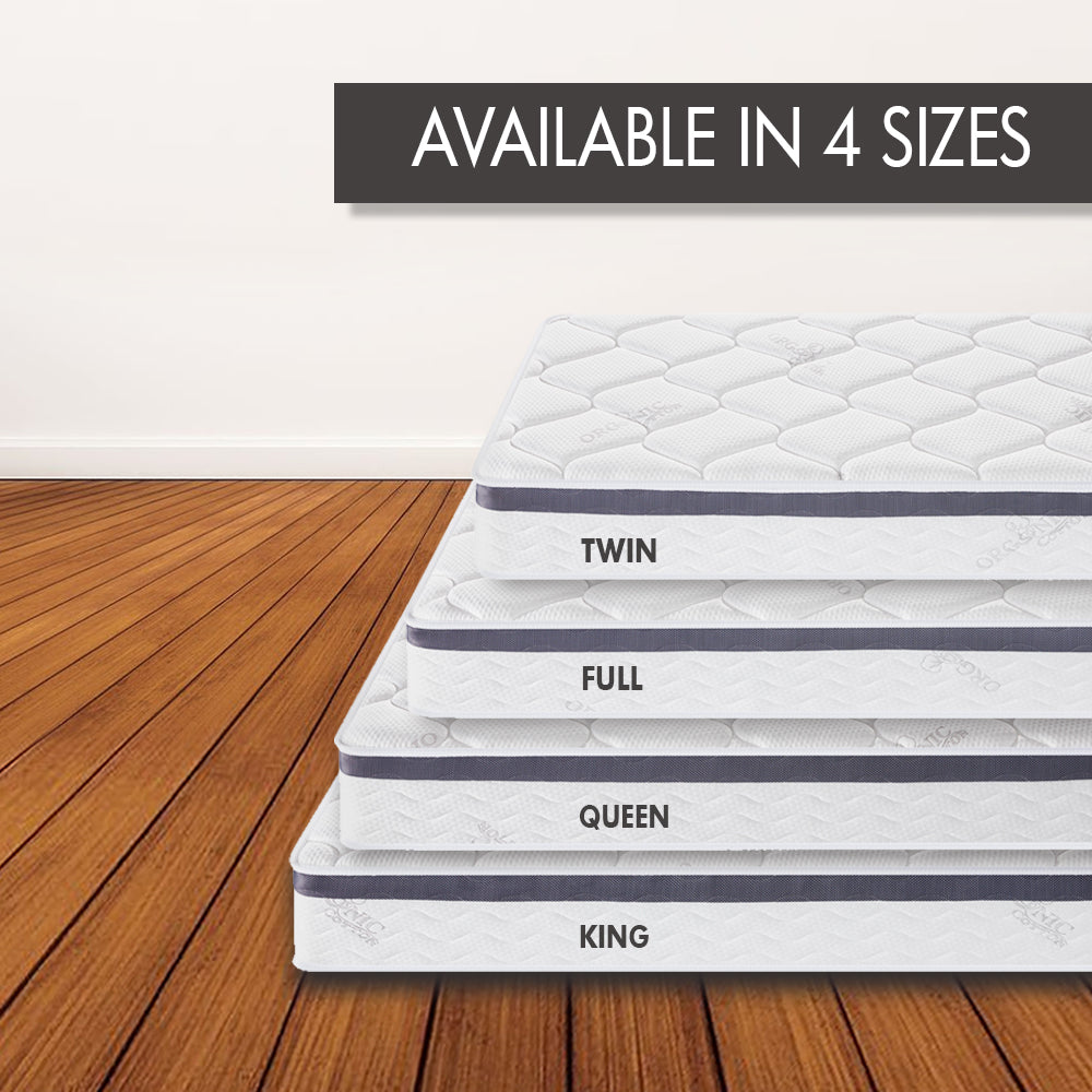 THE PREMIUM - 10" - "THE PERFECT" Medium - Euro Pillow Top - Pocket Spring and Memory Foam - Organic Cotton Mattress