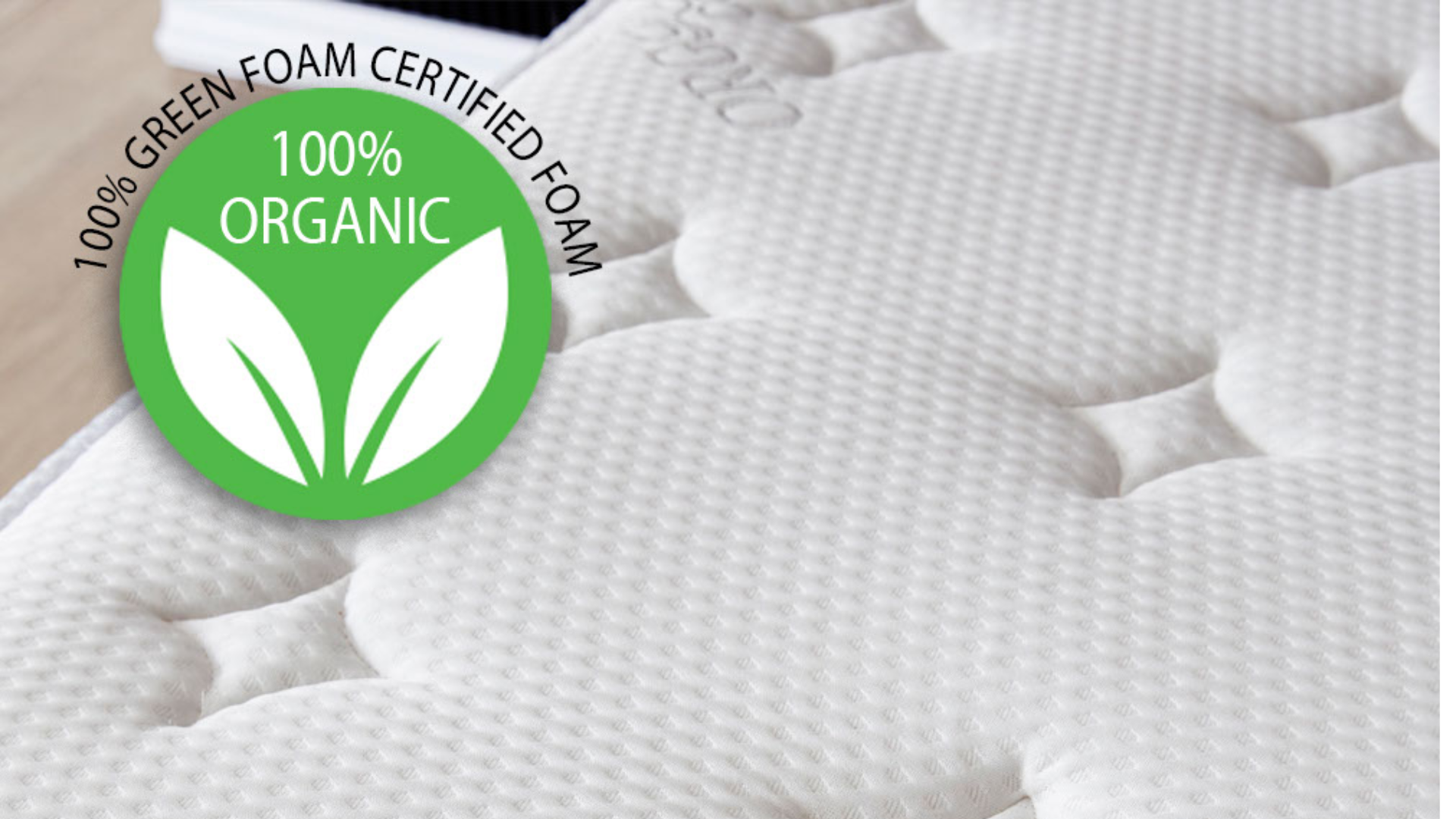 Oliver Smith® Organic, Euro Pillow Top de 12 pulgadas, Cool Memory Foam y colchón de muelles ensacados